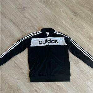 Adidas Men's Black and White Track Jacket, Size Small
